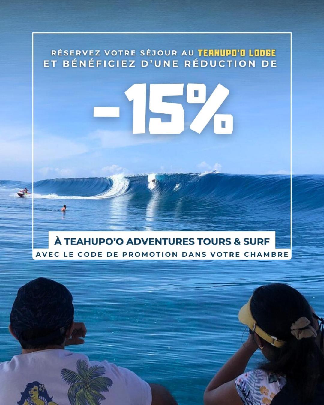 Teahupo'O Lodge, Fare Raepu'U, L'Aventure Du Bout De L'Ile En Famille Ou Entre Amis Teahupoo ภายนอก รูปภาพ