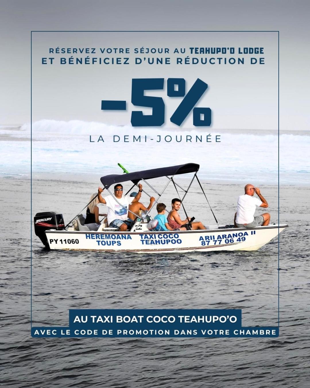 Teahupo'O Lodge, Fare Raepu'U, L'Aventure Du Bout De L'Ile En Famille Ou Entre Amis Teahupoo ภายนอก รูปภาพ